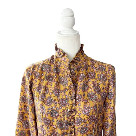 Julie Fagerholt Heartmade Silk Maxi Dress Medium Yellow - Picture 3 of 11